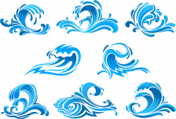 Water abstract logos vector set 03 free download