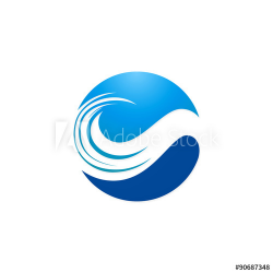 round wave water beach abstract logo - Buy this stock vector ...