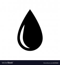 Black water drop icon oil drop symbol and sign