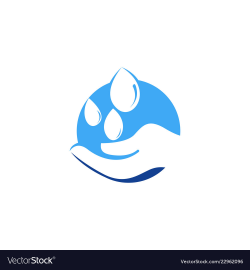 Hand water logo icon design