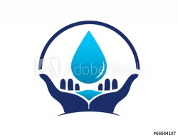 global hands water drop logo symbol icon - Buy this stock ...