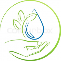 water droplet and grass vectors | Hand, leaf and water drop ...