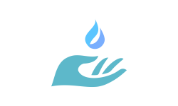 Hand Water Drop Logo Vector