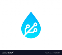 Digital water logo icon design