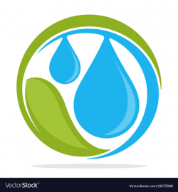 Logo icon with clean water management concept
