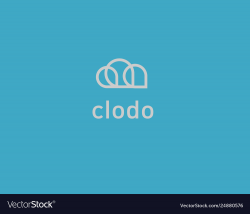 Creative icon logo cloud water drops minimalism
