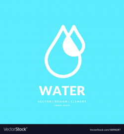 Modern line logo of the water drop