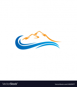 Mountain water abstract logo