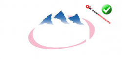 Pink and Blue Mountain Water Logo - LogoDix