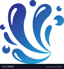 Abstract splash water icon logo