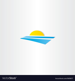 Tourism summer sun water logo element
