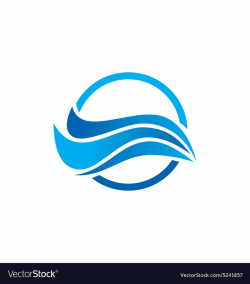 Water wave abstract ocean logo