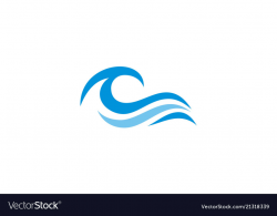 Ocean wave abstract water logo