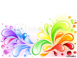 Colorful water splash - Buy this stock vector and explore ...