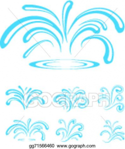 Vector Art - Splash of sparkling blue water drops. Clipart ...