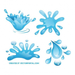 Water splash vector set. | Various free vectors in 2019 ...