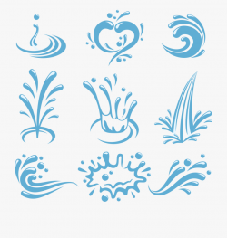 Water Drop Splash Euclidean Vector - Water Droplet Splash ...