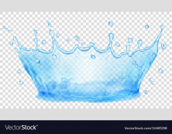 Water crown splash of water transparency only in