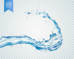 blue water liquid splash on transparent background Vector ...
