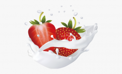 Fruit Water Splash Clipart Outline - Strawberry Milk Splash ...