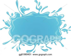 Vector Art - Water splash pool with drops. Clipart Drawing ...