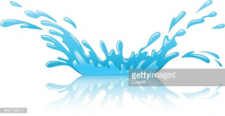 Water splash pool with drops and reflection Clipart Image ...