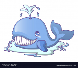 Water bath whale icon cartoon style