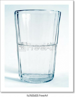 Free art print of Glass transparent cup with water