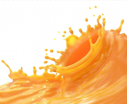 Orange liquid splatter illustration, Orange juice Liquid ...