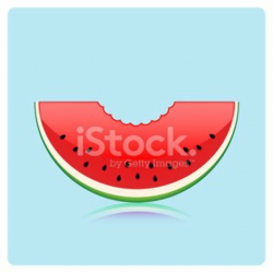 Simple Bitten Watermelon Slice premium clipart - ClipartLogo.com