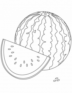Watermelon Coloring Page | Download Free Watermelon Coloring Page ...