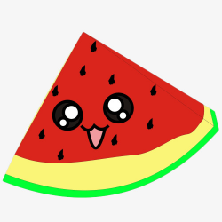 Cartoon Cute Watermelon Slice Expression, Cartoon Clipart, Cute ...