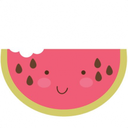 Cute watermelon face clipart black and white - Clip Art Library