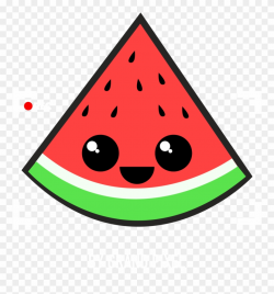 Sweet Watermelon - Kawaii Cute Watermelon Drawing Clipart (#4507161 ...