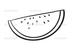 Watermelon Clipart Black And White | Free download best Watermelon ...