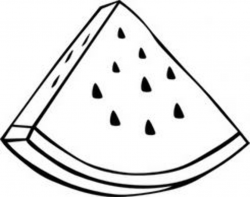 Watermelon slice clipart black and white - Clip Art Library