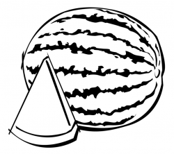 Clipart of watermelon black and white - Clip Art Library