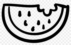 Watermelon Outlined Slice Comments - Black And White Watermelon ...