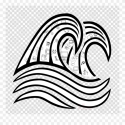 Download Png Of Black And White Waves Clipart Black - Drawing Wave ...