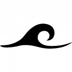 Ocean Wave Silhouette | Papercraft and cards | Waves logo, Wave rock ...