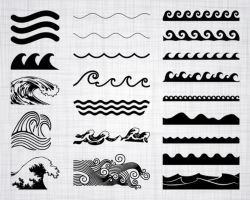 Wave SVG Bundle, Wave SVG, Wave Clipart, Wave Cut Files For ...