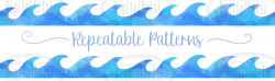 Watercolor Wave Borders Clipart By Digitalartsi | TheHungryJPEG.com