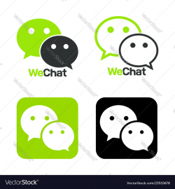 Wechat logo symbol web icon comments color