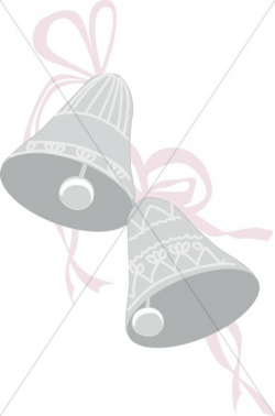 Silver Bells Decorated for a Wedding | Church Bell Clipart