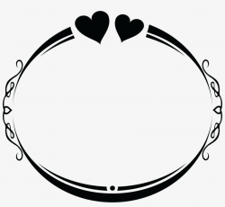 Free Clipart Of An Oval Wedding Frame Design With Love - Wedding ...