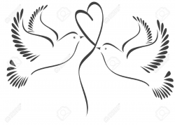 Dove wedding clipart black and white 5 » Clipart Portal