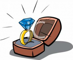 Cartoon Diamond Wedding Ring Clipart - Clip Art Bay