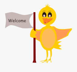Cartoon Bird With Welcome Sign By - Welcome Images In ...