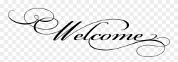 Transparent Welcome Cursive Banner Library Download - Words ...
