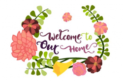 Welcome to Our Home Floral Wreath 2
